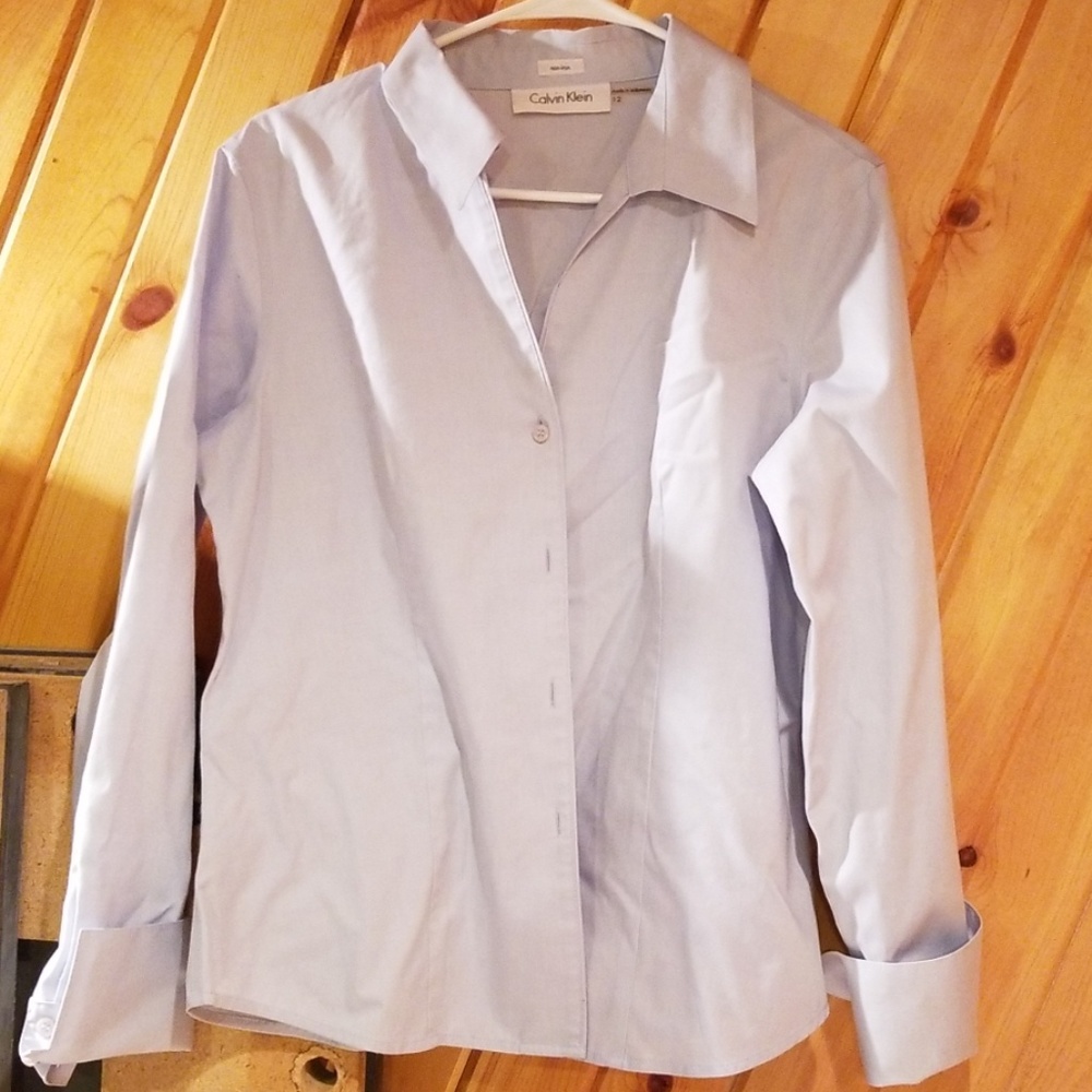 Light blue button up